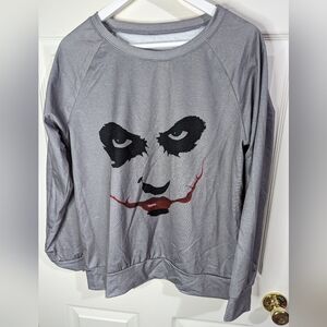 Joker Face grey shirt long sleeves size large
